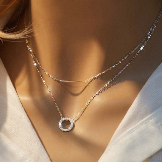 Collier Double-Couche en Argent