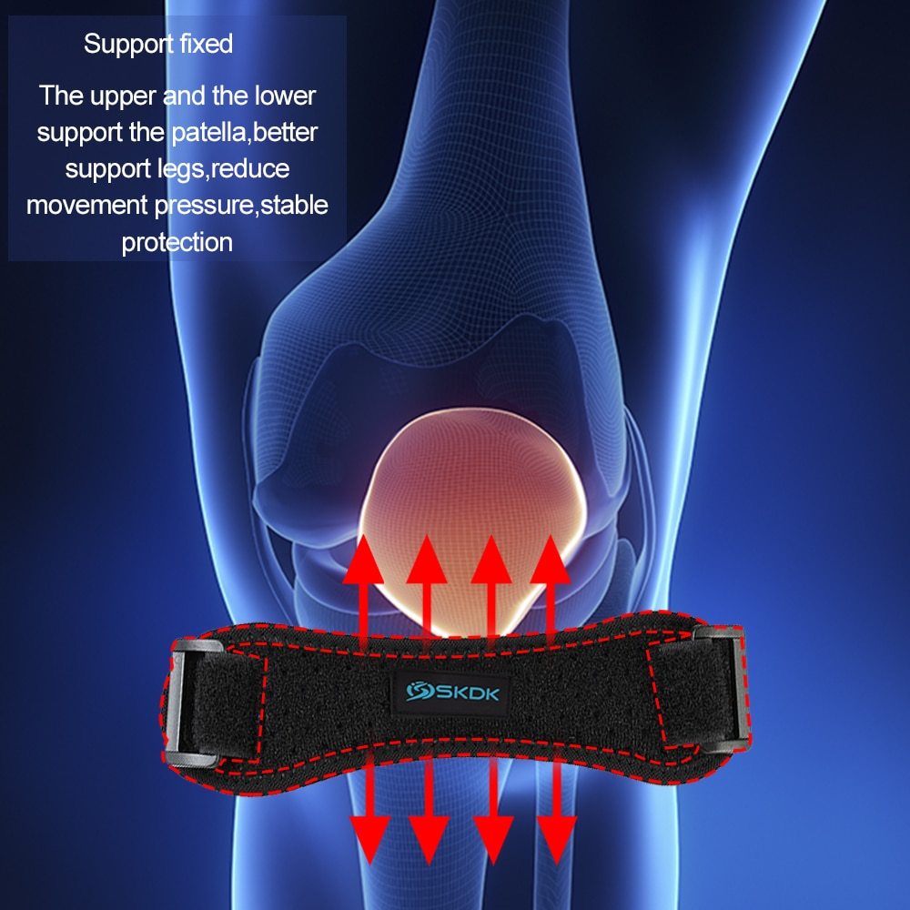 Sport Kneecap Silica Gel Kneepad Support Strap Gym Protector