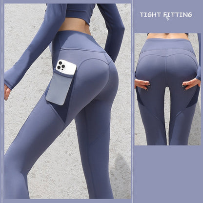 Gym Sport Seamless Leggings With Pockets Push Up High Waist Pants Women Fitness Running Yoga Pants Gym Sport Seamless Leggings