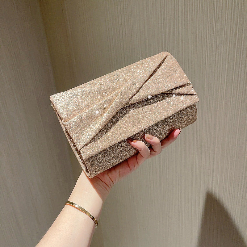 Pochette enveloppe de mode dorée