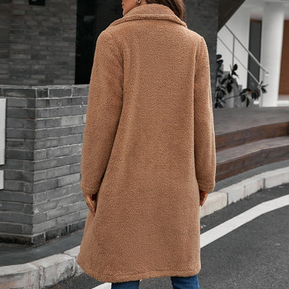 Chic Manteau Long à Boutonnage Unique