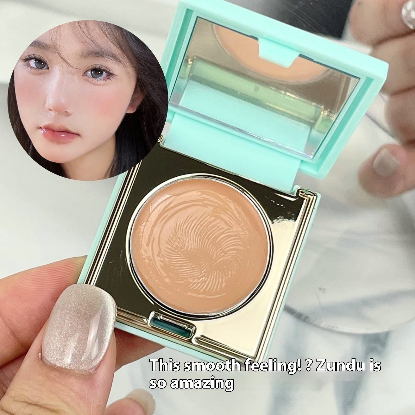 Soft And Balanced Durable Waterproof And Sweatproof Smear-proof Makeup Concealer With Powder Puff