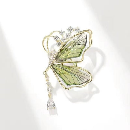 Broche Papillon avec Franges Élégantes