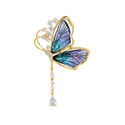 Broche Papillon avec Franges Élégantes